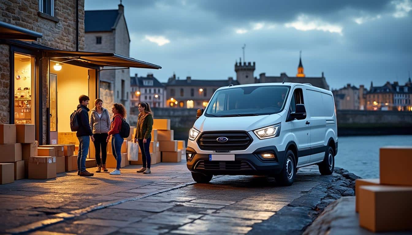 Illustration: Explorer la location d’utilitaires dans la ville de Saint-Malo