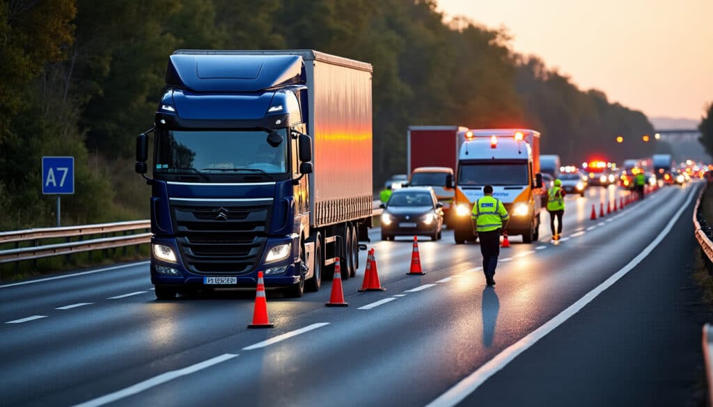 Accident de camion sur l’autoroute A7 : causes et impacts