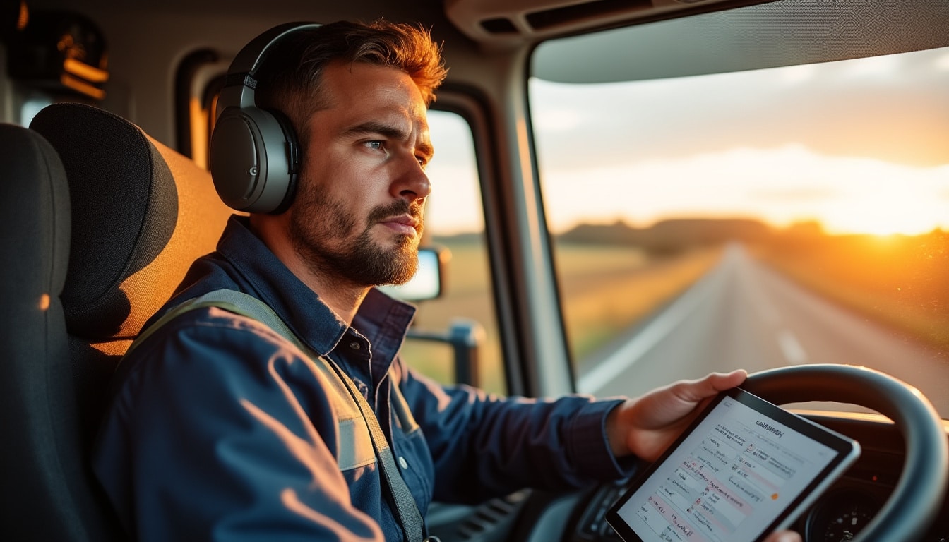 Illustration: Comprendre la notion d’amplitude journalière pour un chauffeur routier