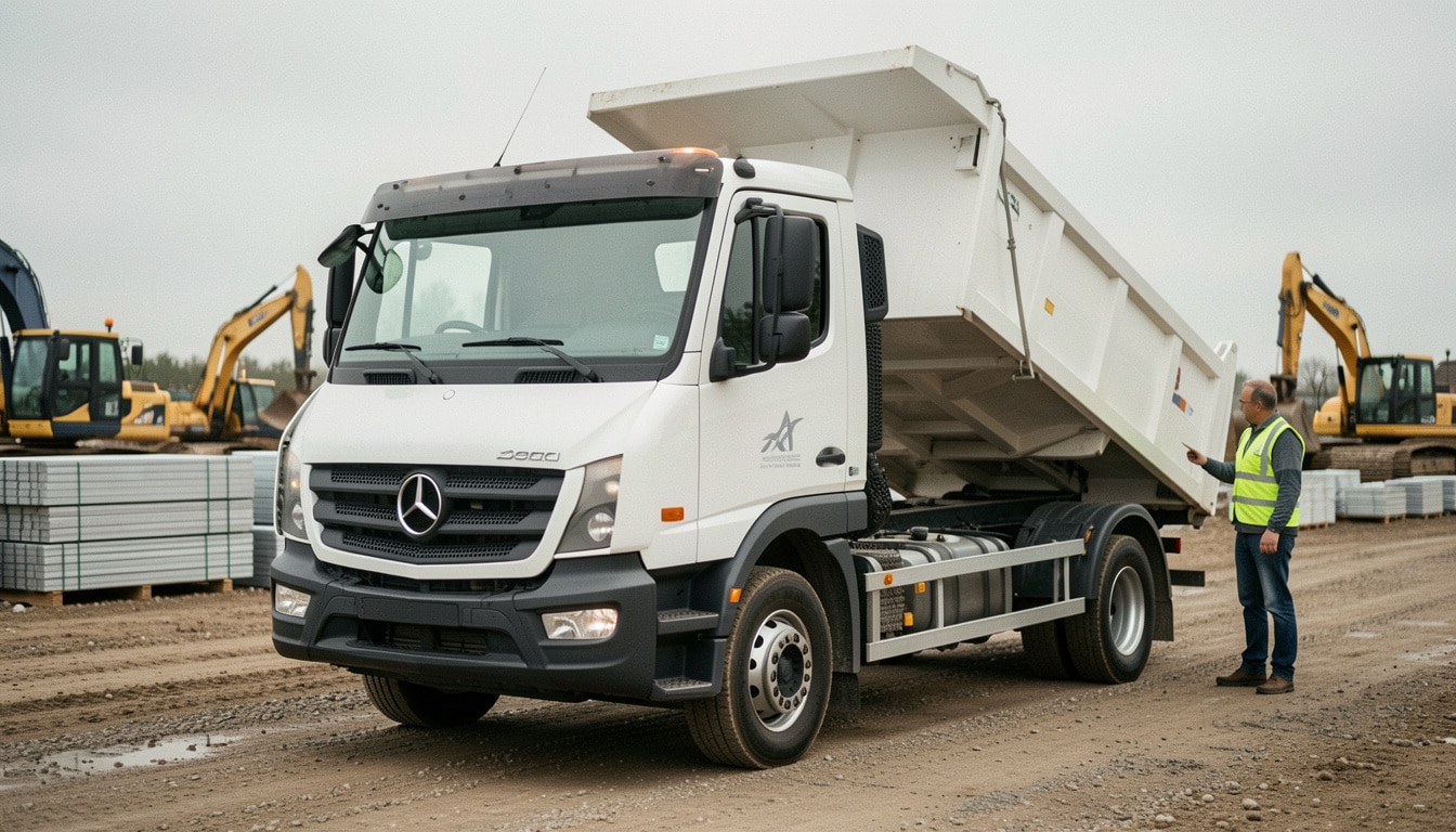 Camion benne Mercedes : bien le choisir pour le chantier