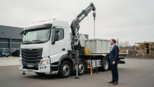 Location de camion plateau avec grue : bien choisir