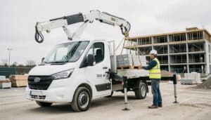Location de camionnette avec grue pour chantier